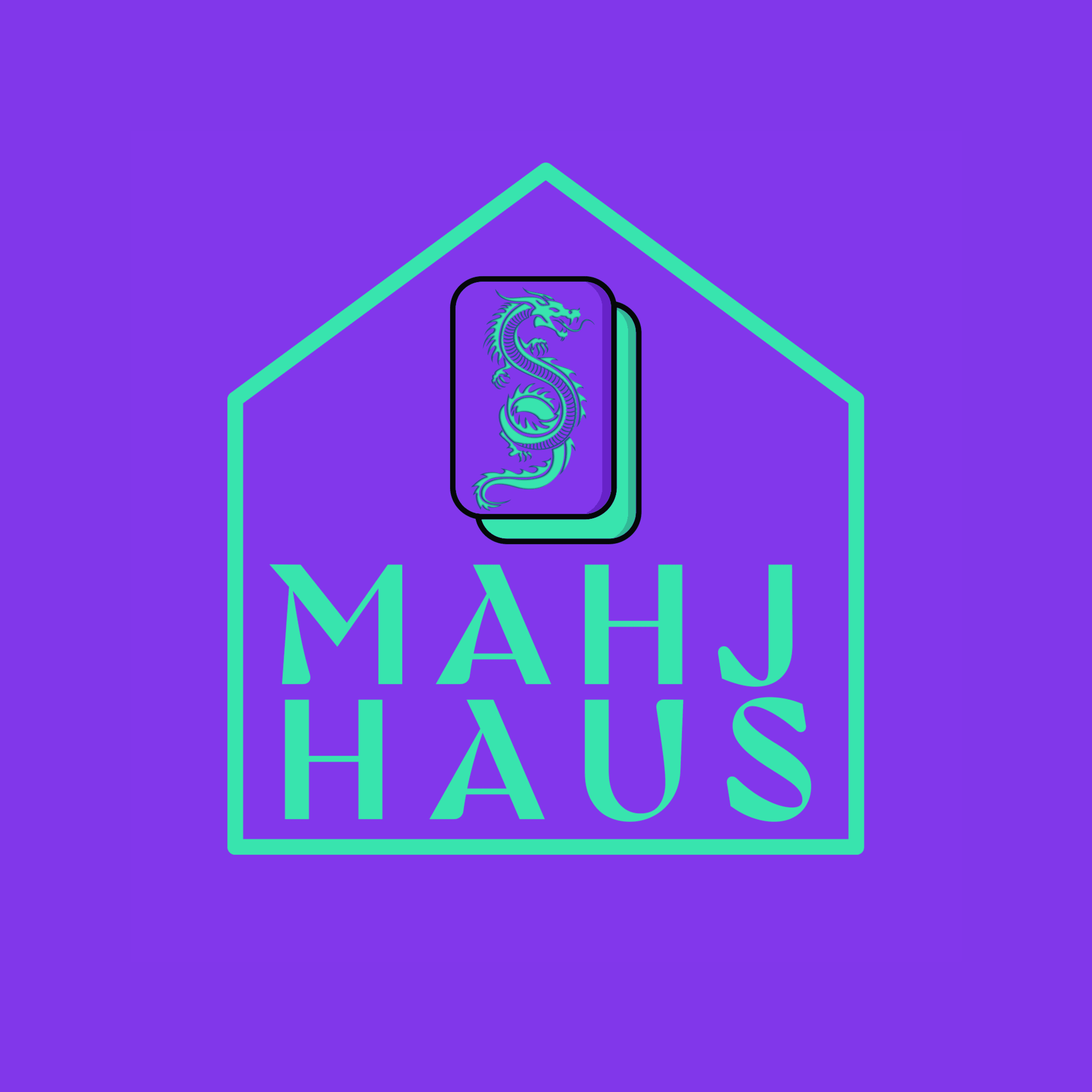 Mahj Haus mark — Mint on Purple