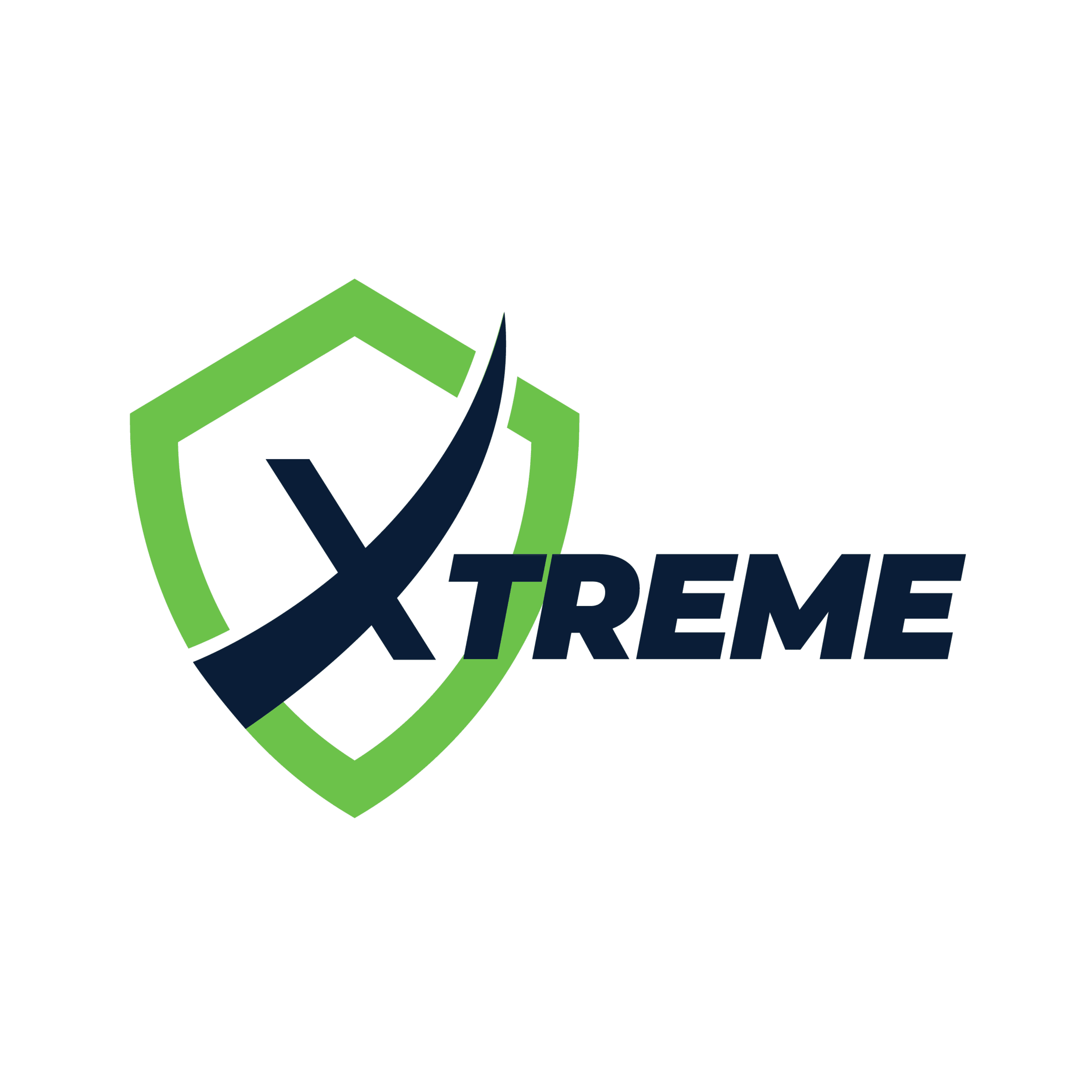 Xtreme — refined primary lockup (shield, wordmark, tagline)