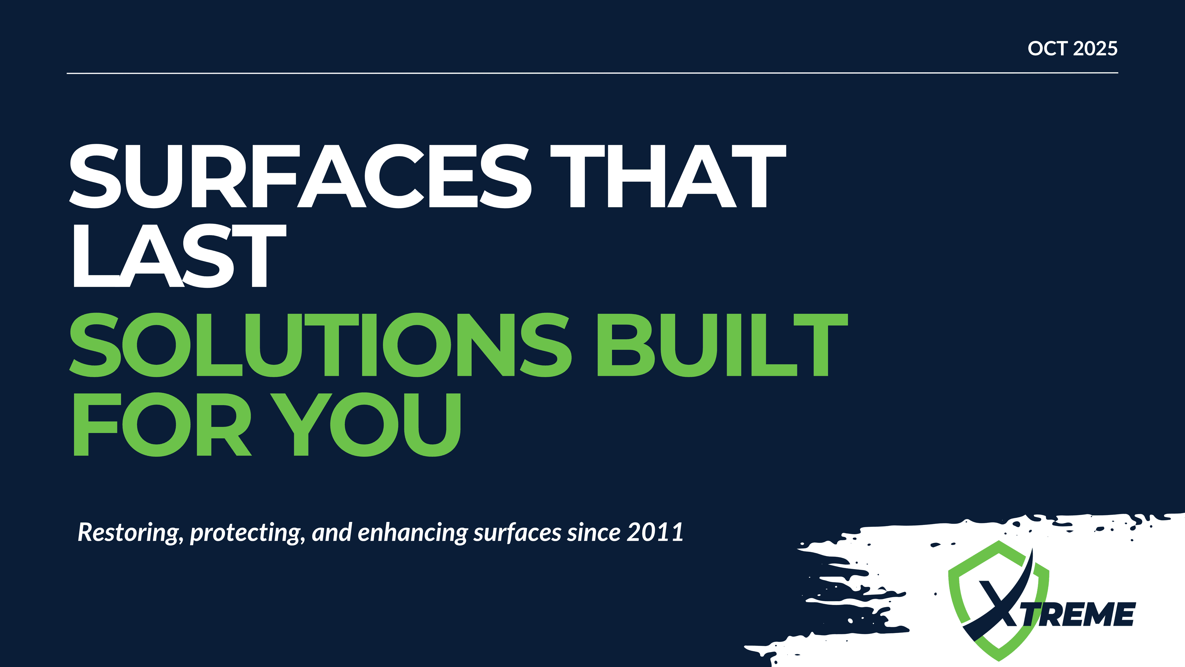 Cover · Surfaces That Last, Solutions Built For You · October 2025