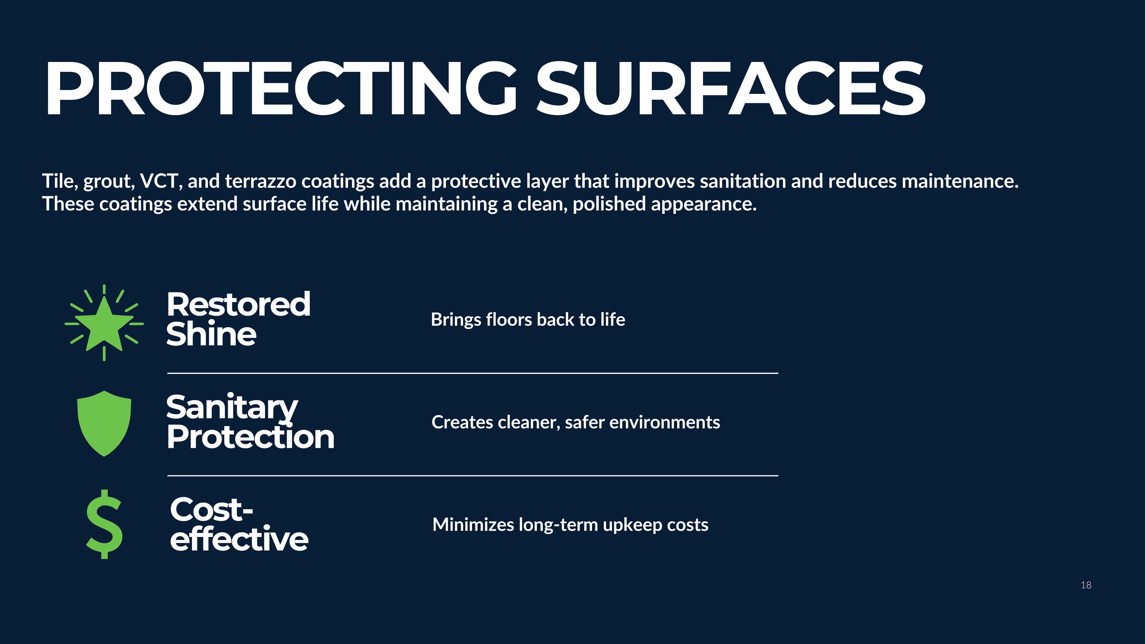 Protecting Surfaces — service section opener