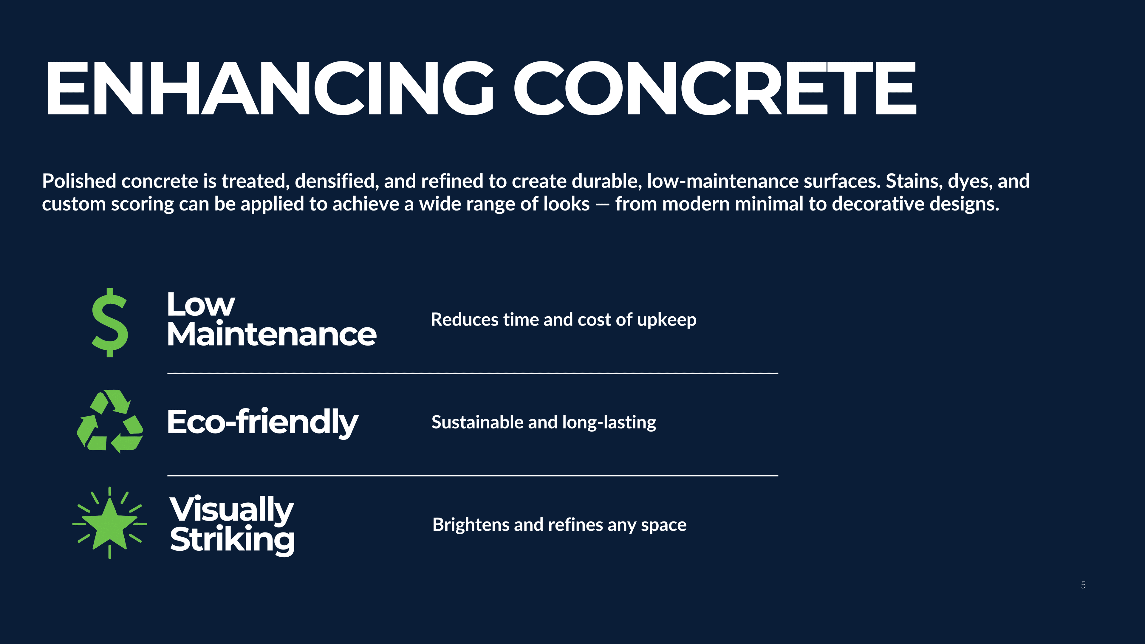 Elevating Concrete — service section opener
