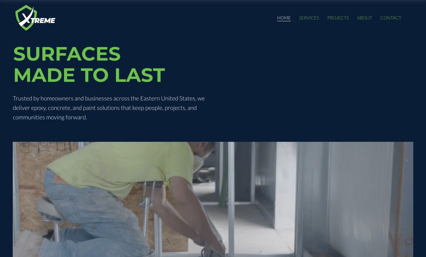 Xtreme site — hero with brand video and dual-audience positioning